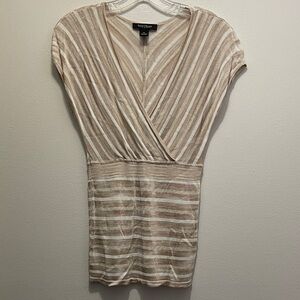 White House Black Market Taupe Knit Blouse